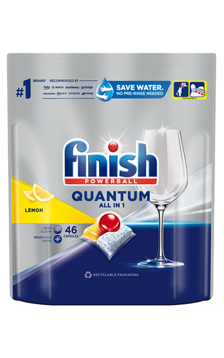 FINISH FINISH Quantum All in 1 Lemon kapsulas trauku mazgāšanas mašīnai, 46gab. 46 gab.