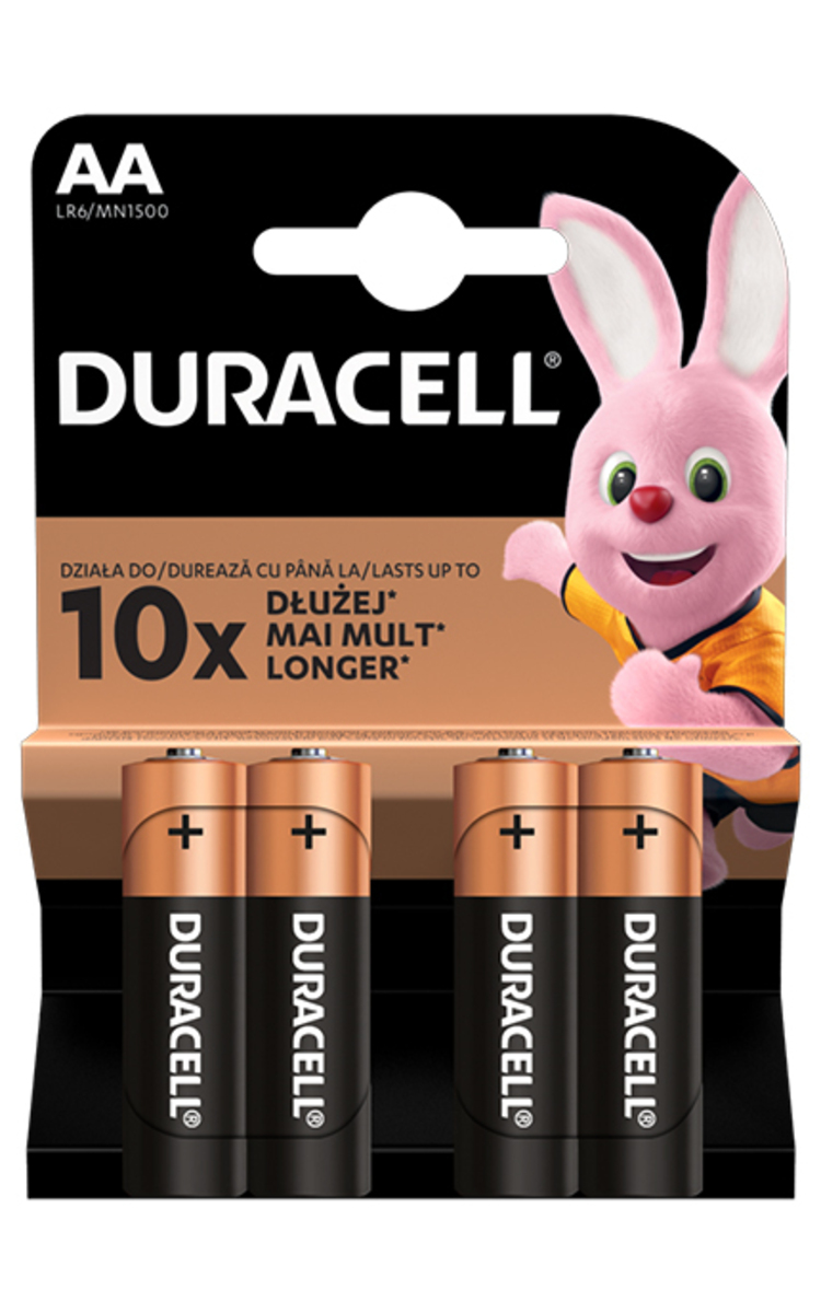 DURACELL DURACELL AA батарейки, LR06, 4шт. 4 шт