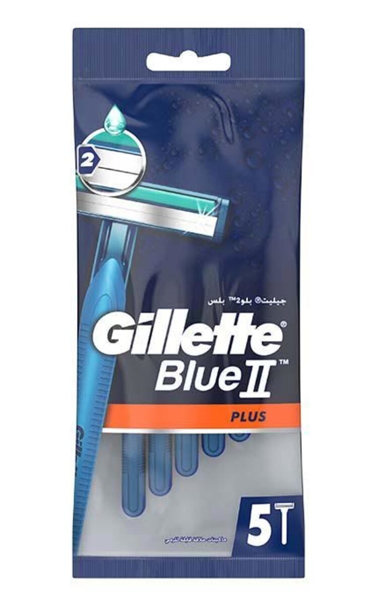 GILLETTE GILLETTE Blue2 Chromium Plus одноразовые мужские бритвенные станки, 5шт. 5 шт