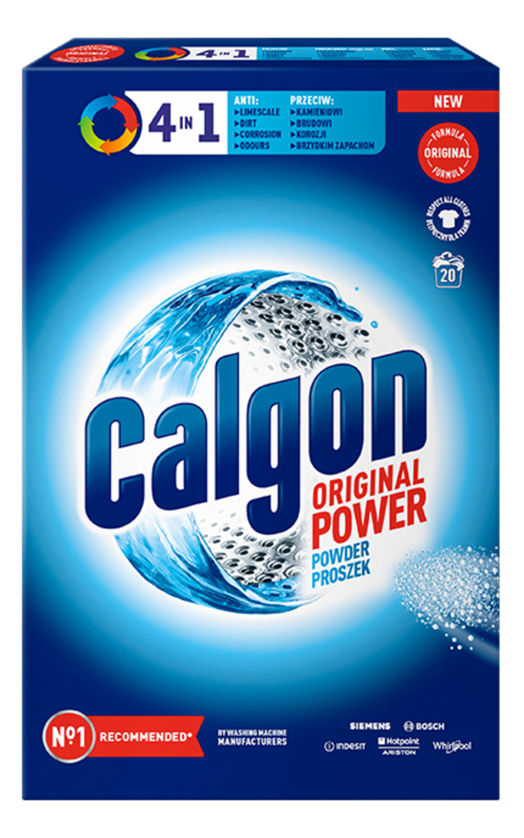 CALGON CALGON Power Powder 4in1, ūdens mīkstināšanas pulveris veļas mašīnām,  1kg 1000 g