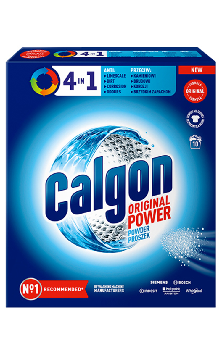 CALGON CALGON Power Powder 4in1, ūdens mīkstināšanas pulveris veļas mašīnām,  500g 500 g