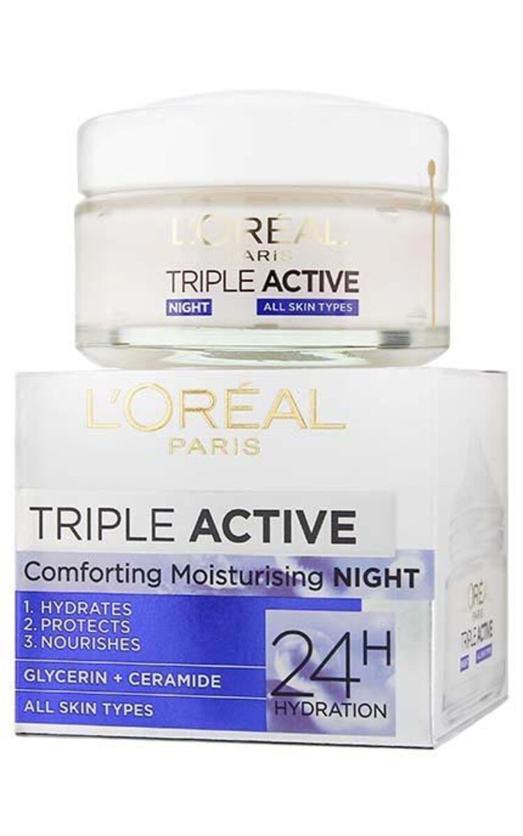 L`OREAL L`OREAL Triple Active mitrinošs nakts krēms sejai, 50ml 50 ml