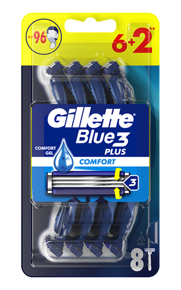 GILLETTE GILLETTE Blue3 vienreizējie vīriešu skuvekļi, 8gab. 8 gab.