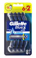 GILLETTE Blue3 vienreizējie vīriešu skuvekļi, 8gab.