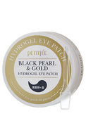 PETITFEE Black Pearl & Gold Hydrogel Eye Patch hidrogela patči ar melnām pērlēm un koloidālo zeltu, 60gab.